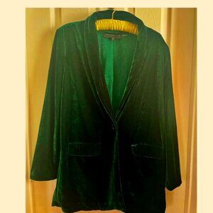 Green Velvet Blazer